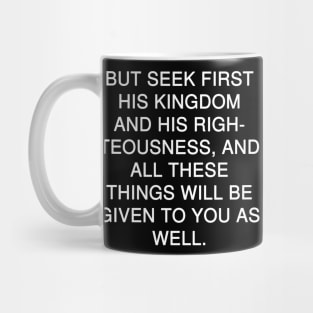 Matthew 6:33 Bible Verse Text NIV Mug